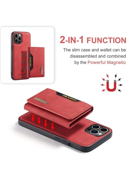 iPhone 12 Pro Kılıf Ming Serisi 2-1 Pu Deri Kartlıklı Kapak modelleri