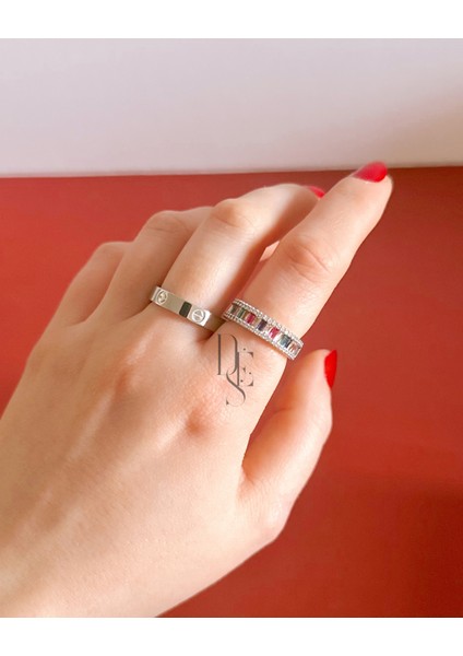 SİLVER RENKLİ TAŞ YÜZÜK modelleri