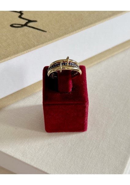 3'LÜ BLUE TAŞLI AURA YÜZÜK fırsatları