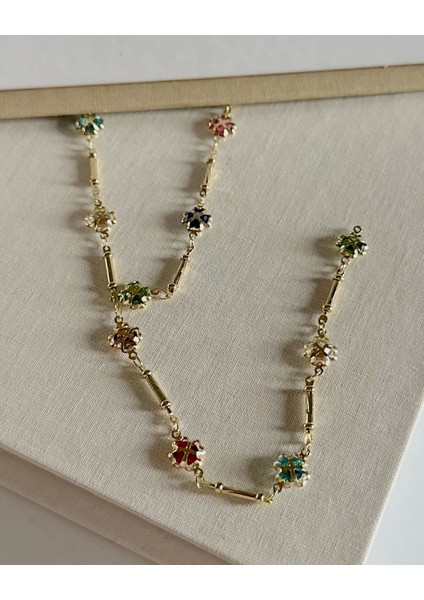 RENKLİ YONCA Y KOLYE fiyatları