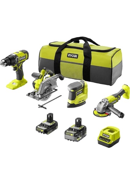 R18CK4G-252S One+ 4'lü Kombo Kit (RPD18+RJS18+R18CSP+PRS18 + 1X5.0AH+1X2.0AH + Şarj Cihazı) (5133006717)