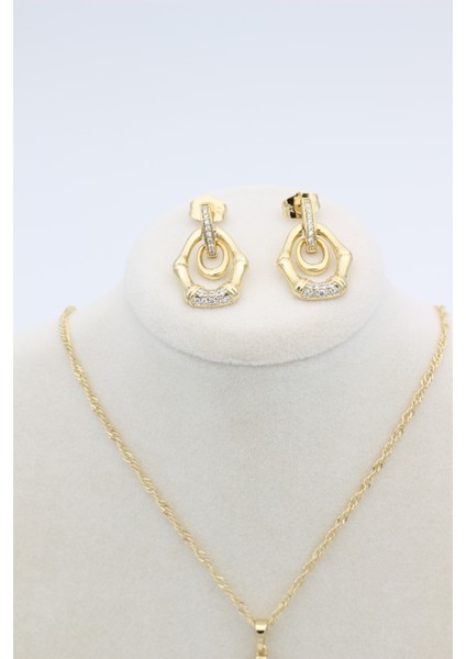 Stil Incisi/xupıng Jewelry Kemik Model Zirkon Taşlı Kolye Takım fırsatları