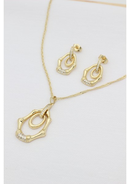 Stil Incisi/xupıng Jewelry Kemik Model Zirkon Taşlı Kolye Takım indirimleri