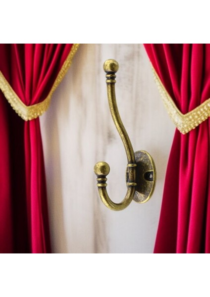 Metal Askı Antik Sarı Vestiyer Portmanto Dolap Askılığı Duvar Banyo Askılık Mutfak Elbise Askısı fırsatları