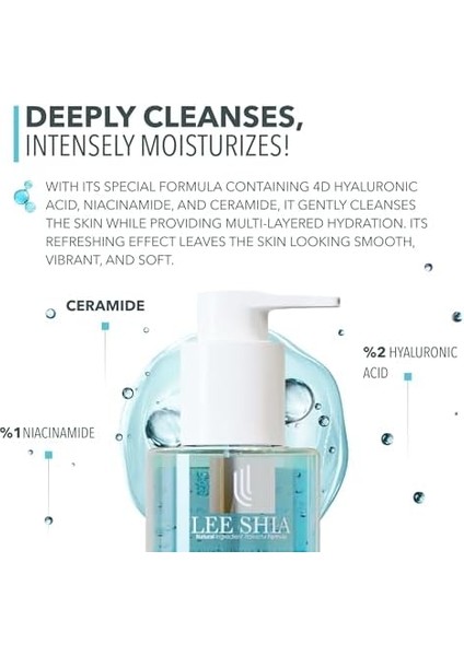 Lee Shia Hyadra Breeze - Yüz Temizleme Jeli - Kuru ve Hassas Ciltler Için 200 ml