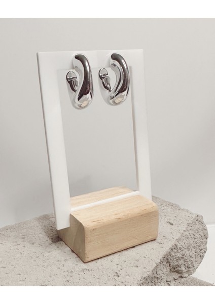 SİLVER ASİMETRİK HALKA KÜPE fiyatları