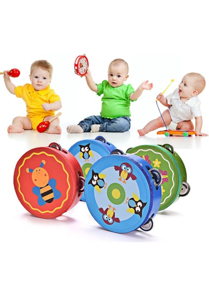 Yeşil Ahşap Bebek Eğitici Davul ve Ritim Seti fırsatları