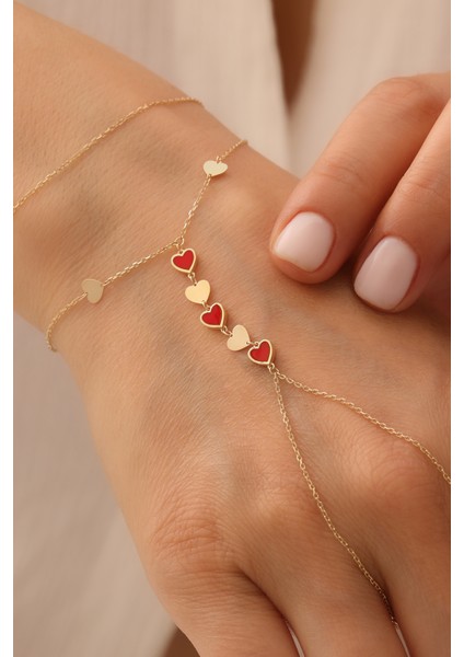 14 Ayar Altın Minimal Sıralı Kalp Şahmeran fiyatları