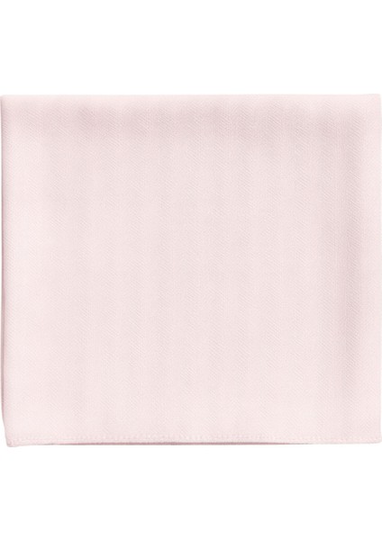 Kadın Düz Pudra Eşarp – Yumuşak Dokulu Ince Şeritli Kare Model