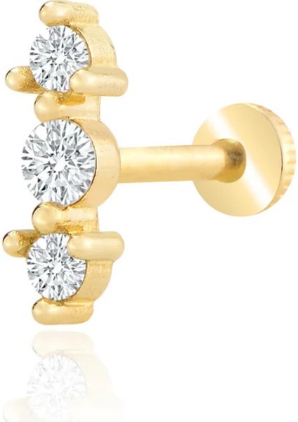 14 Ayar Altın Tria Tragus Piercing