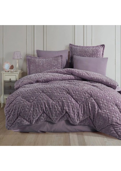 Wellsoft Jakarlı Çift Kişilik Uyku Seti Babil V5 Lila fiyatları