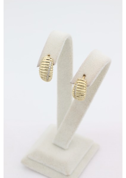 Stil Incisi/xupıng Jewelry Tırtıklı Zirkon Taşlı Küpe fiyatları