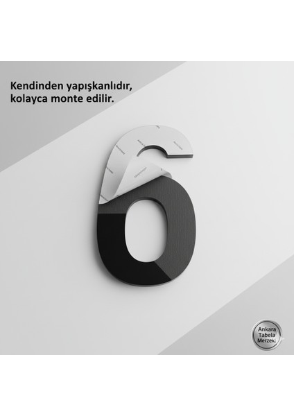 Pleksi Kapı Numarası 3 mm Lazer Kesim Her Renk Pleksi Kendinden Yapışkanlı