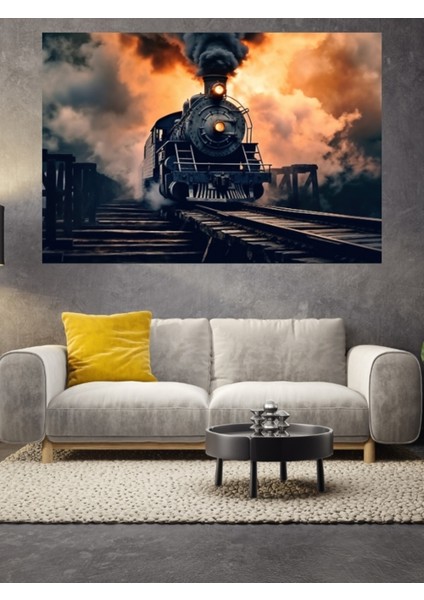 3D Kara Tren Cam Tablo fiyatları