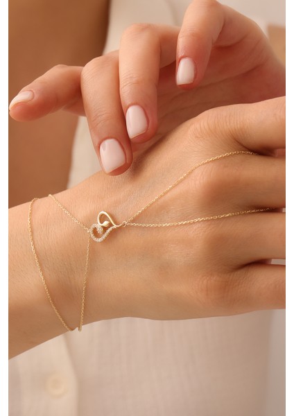 14 Ayar Altın Yarı Taşlı Kalp Şahmeran modelleri