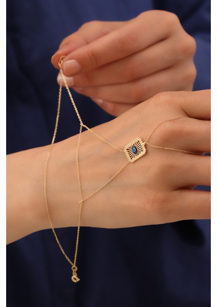 14 Ayar Altın Nazar Boncuğu Şahmeran modelleri