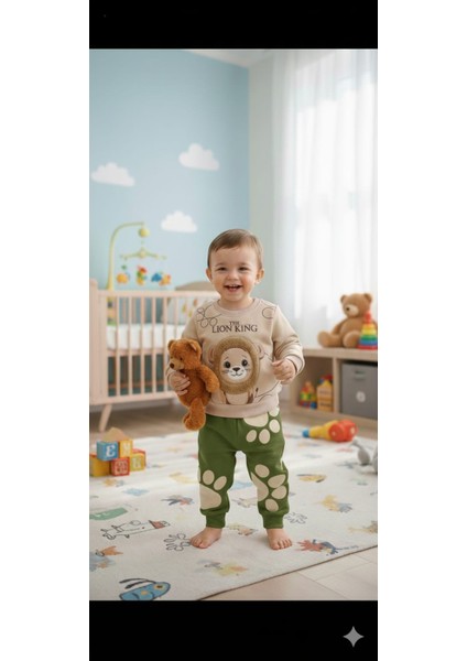 The Lion King Baskılı Erkek Bebek Takımı