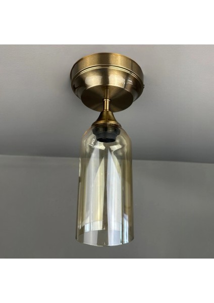 Windy Cam Bal Rengi Tekli Kalın Piramit Başlık Retro Salon Aydınlatma fiyatları