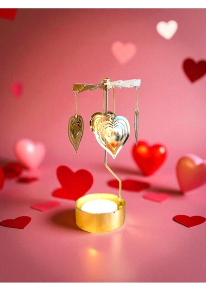 Isı ile Dönen Mumluk – Kalp ve Love Modeli, Romantik Dekor modelleri