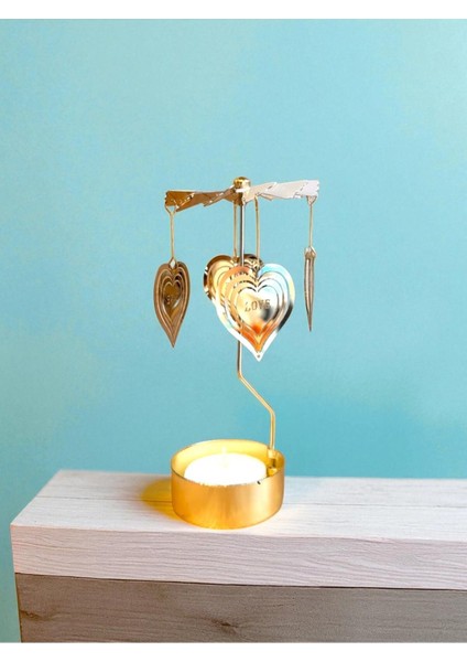 Isı ile Dönen Mumluk – Kalp ve Love Modeli, Romantik Dekor fırsatları