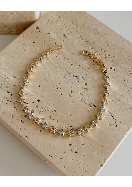 GOLD ZİRKON TAŞLI YILDIZ BİLEKLİK fırsatları