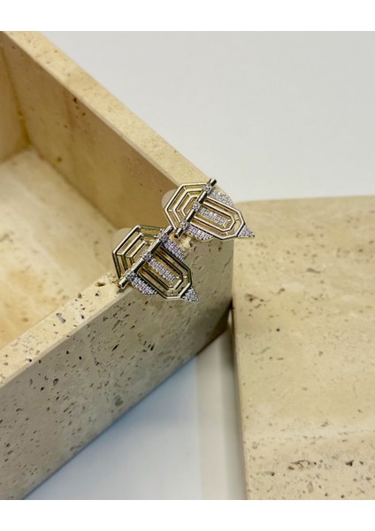 ZİRKON TAŞLI ÜÇGEN KÜPE modelleri