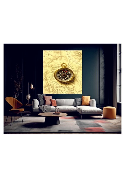 Eski Kordinat Bulucu Temperli Cam Üzerine Tablo Sevgilinize Yılbaşı Hediye fiyatları