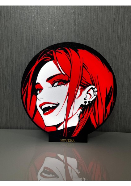 Kırmızı Saçlı Anime Kadın LED Masa Lambası – Kırmızı Işıklı Masa ve Gece Lambası indirimleri
