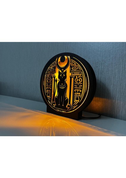 Mısır Bastet Kedi Tanrıçası LED Lamba – Mistik Gece Lambası modelleri