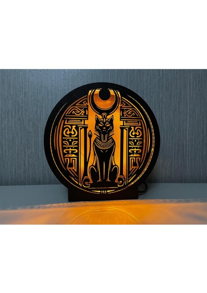 Mısır Bastet Kedi Tanrıçası LED Lamba – Mistik Gece Lambası fırsatları