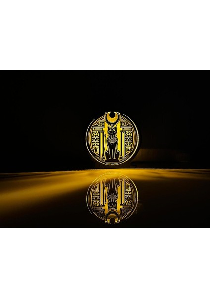 Mısır Bastet Kedi Tanrıçası LED Lamba – Mistik Gece Lambası