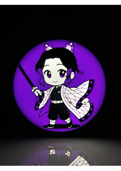 Mor Işıklı Anime Karakter LED Gece Lambası – Masaüstü Dekor ve Hediye fırsatları