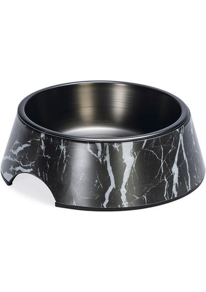 Nrtmsa Beeztees Dbl Köpek Mama Su Kabı, Mat Siyah Paslanmaz Çelik, Siyah Mermer Görünümlü, 17,5cm, 350ML indirimleri