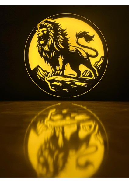 Aslan Silueti LED Lamba: Afrika Safari Gece Lambası fırsatları