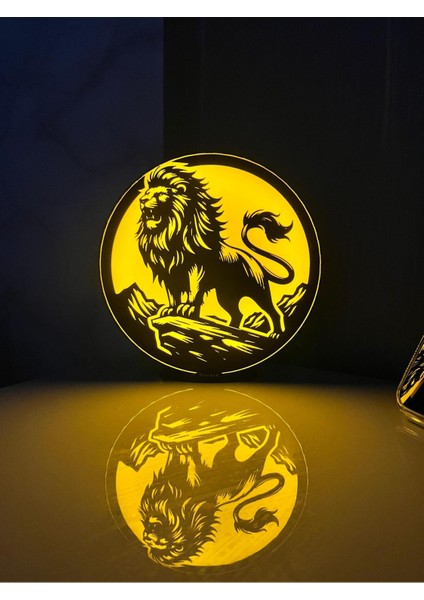 Aslan Silueti LED Lamba: Afrika Safari Gece Lambası indirimleri
