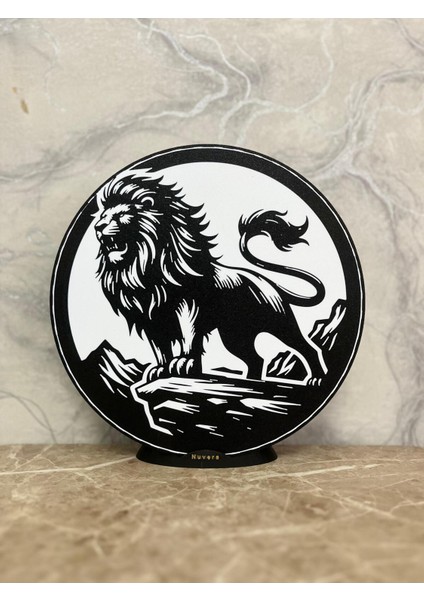 Aslan Silueti LED Lamba: Afrika Safari Gece Lambası