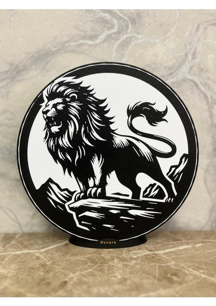 Aslan Silueti LED Lamba: Afrika Safari Gece Lambası