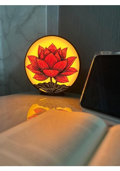 Dekoratif Lotus Çiçeği Tasarımlı LED Gece Lambası modelleri
