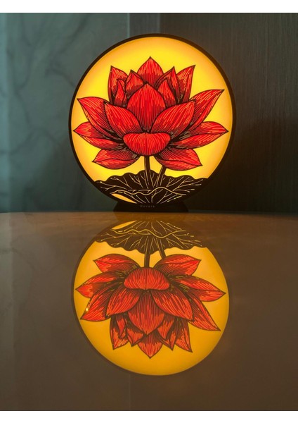 Dekoratif Lotus Çiçeği Tasarımlı LED Gece Lambası