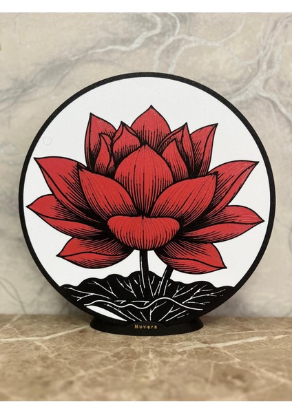 Dekoratif Lotus Çiçeği Tasarımlı LED Gece Lambası