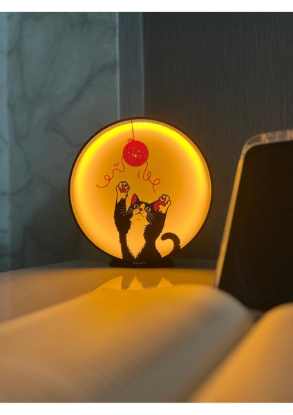 Sevimli Kedi Figürlü Işıklı Dekoratif Masa Lambası | Çocuk Odası ve Gece Lambası modelleri