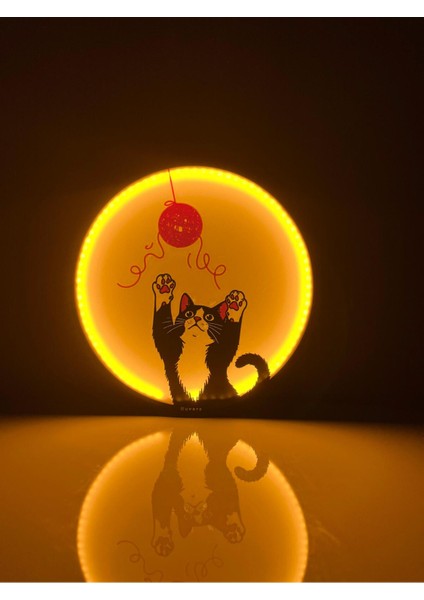 Sevimli Kedi Figürlü Işıklı Dekoratif Masa Lambası | Çocuk Odası ve Gece Lambası indirimleri