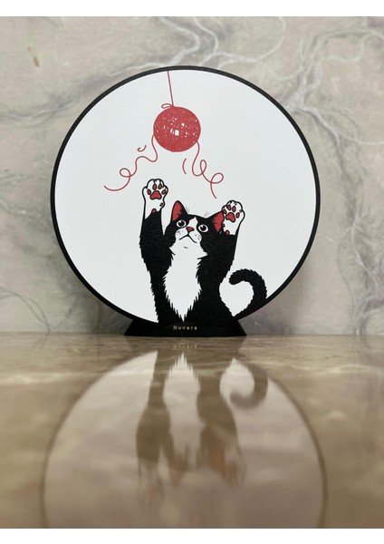 Sevimli Kedi Figürlü Işıklı Dekoratif Masa Lambası | Çocuk Odası ve Gece Lambası