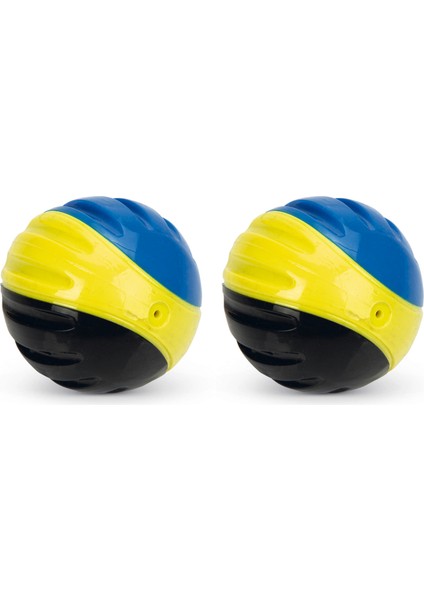 Nrtmsa Beeztees Köpek Oyuncağı, Sesli, Tenis Topu, Tpr, Mavi/sarı/siyah, 2 Adet, 6,3cm