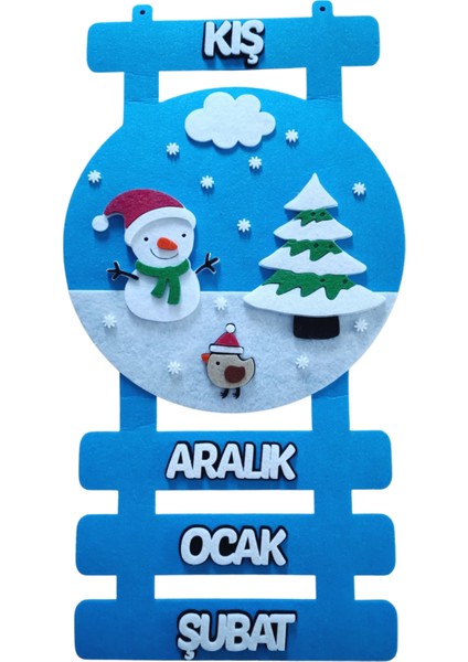 Keçe Mevsimler Panosu Mevsim Şeridi modelleri