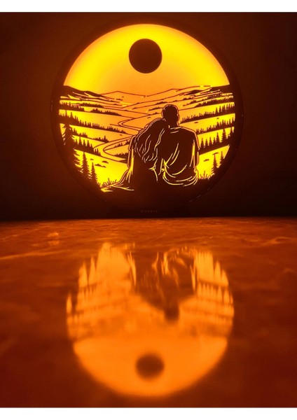 Romantik Çift Silüetli LED Lamba – Dekoratif Gece Işığı indirimleri