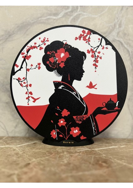 Japon Geyşa Silüeti Masa Lambası – Ev Dekorasyonu Için Kiraz Çiçeği Gece Lambası fırsatları