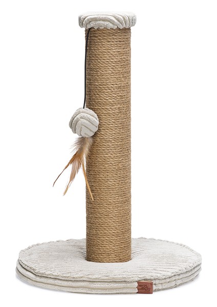 Nrtmsa Beeztees Dbl Kedi Tırmalama ve Oyuncağı, Açık Gri, 35X35X50CM