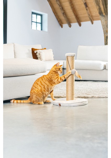 Nrtmsa Beeztees Dbl Kedi Tırmalama ve Oyuncağı, Açık Gri, 35X35X50CM fiyatları