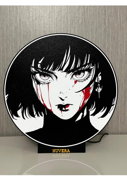 “dark Beauty” Anime Sanat LED Masa Lambası-Gotik Anime Siluet LED Lamba fırsatları